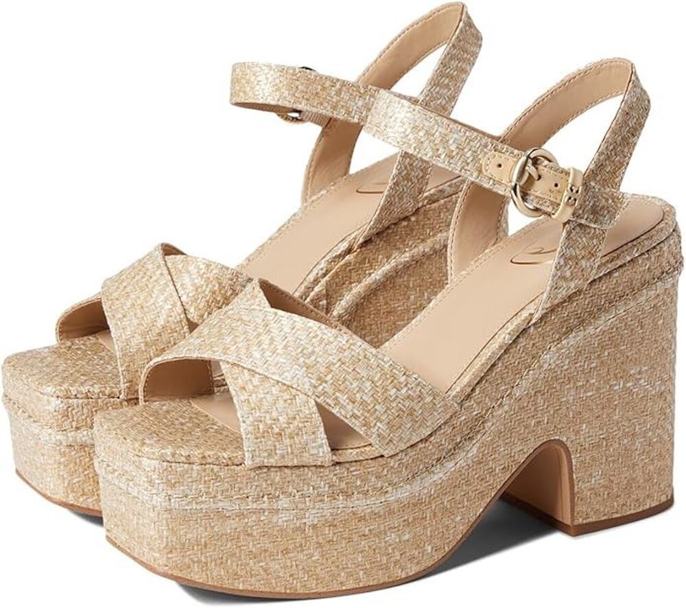 Sam Edelman Trianna Women's Platform Heel Sandal beige Size 8.5